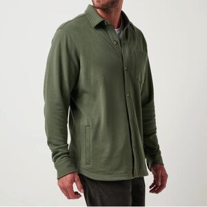 TravisMathew Cloud Shirt Jacket Shacket Mens 2XL Olive Army Green Soft Comfort